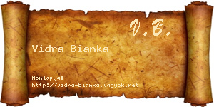 Vidra Bianka névjegykártya