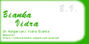 bianka vidra business card